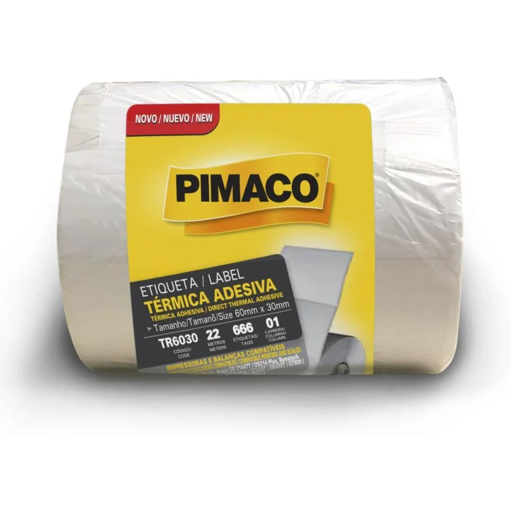 Etiqueta Adesiva Termica 60Mmx30Mm C/666 Etiq. Pimaco (Rolo) - imagem 2
