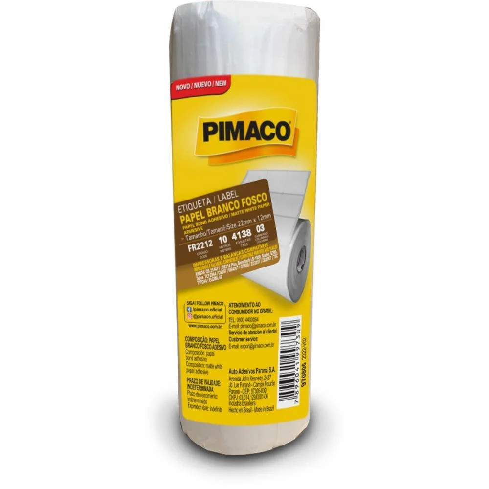 Etiqueta Adesiva Branca 22X12Mmx3Cr.c/2069 Etiq Pimaco (Rolo) - imagem 3