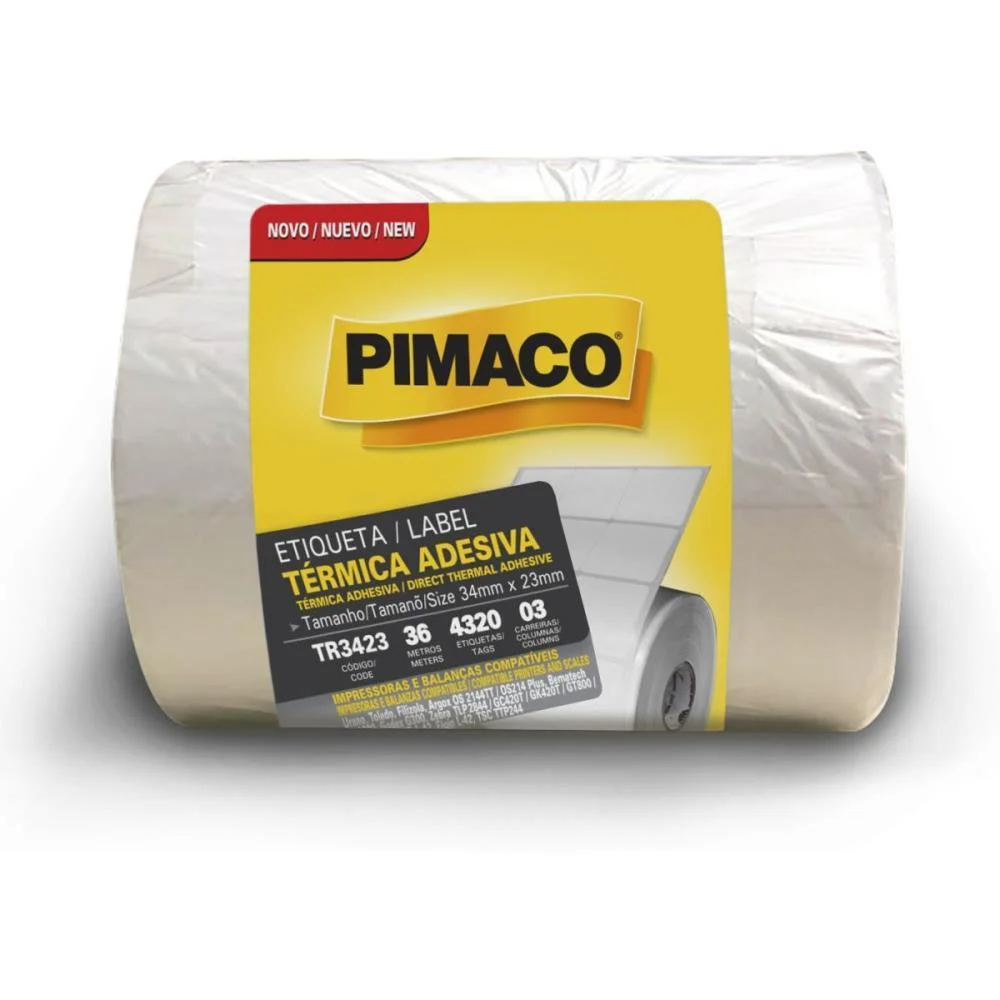 Etiqueta Adesiva Termica 34Mx23Mm C/4320 Etiq. Pimaco (Rolo) - imagem 2