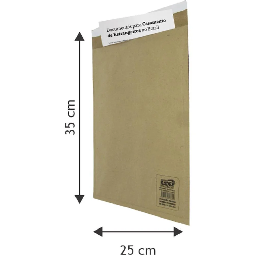 Envelope Bolha Postbolha Papel Kraft N8 25X35 Radex (Pct.c/05) - imagem 3