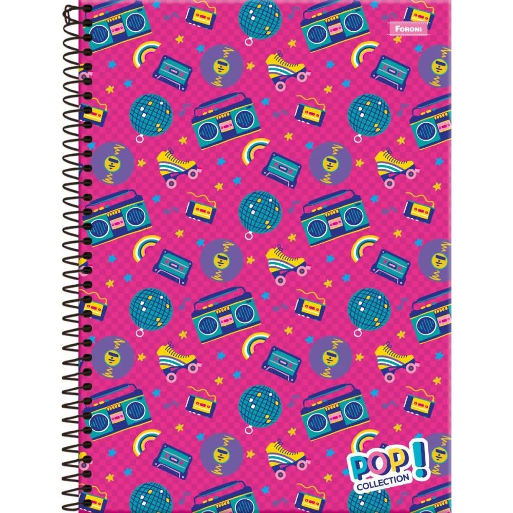 Caderno 01X1 Capa Dura Pop Collection 96 Folhas Foroni (Pct.c/04) - imagem 7