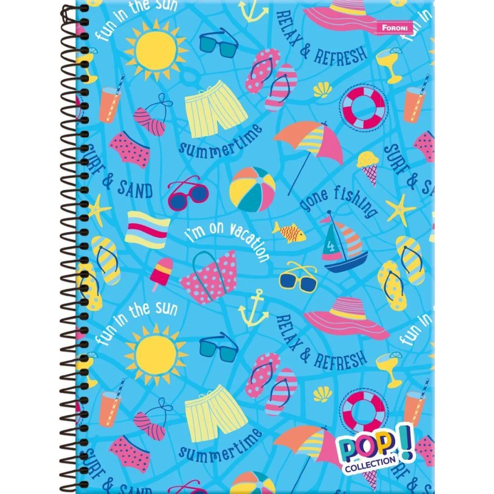 Caderno 15X1 Capa Dura Pop Collection 300 Folhas Foroni (Pct.c/02) - imagem 6