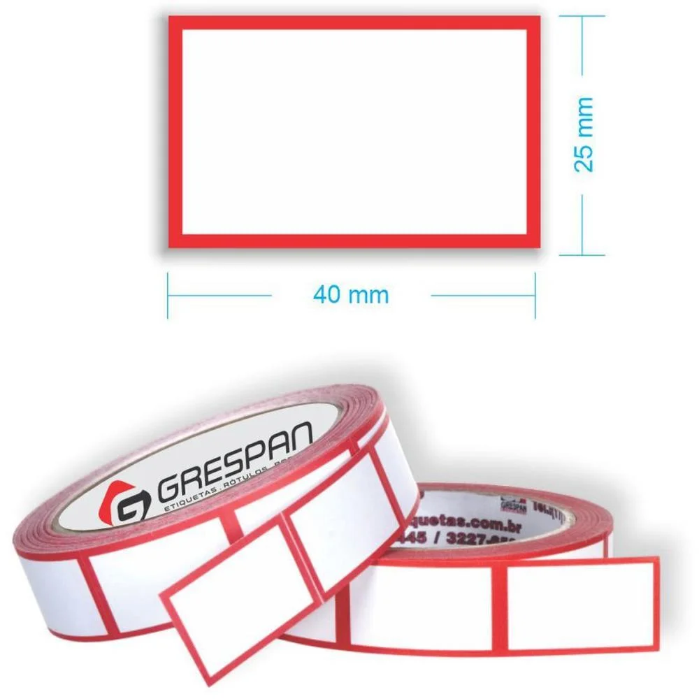 Etiqueta Para Preco Grt-2 40X25Mm C/500 Etiquetas Grespan (Rolo) - imagem 3