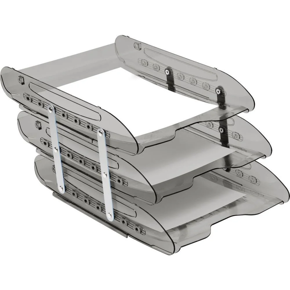 Caixa Correspondencia Tripla Super X Fume Articulada Acrimet - imagem 2