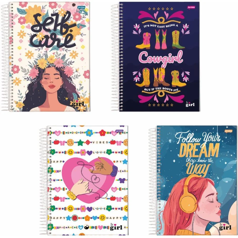 Caderno 10X1 Capa Dura It Girl 200Fls. Jandaia (Pct.c/04) - imagem 7