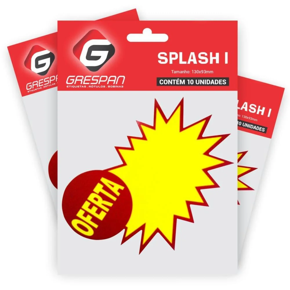 Cartaz Para Marcacao Splash Oferta Pq 130X93Mm.am. Grespan (Pct.c/10) - imagem 2