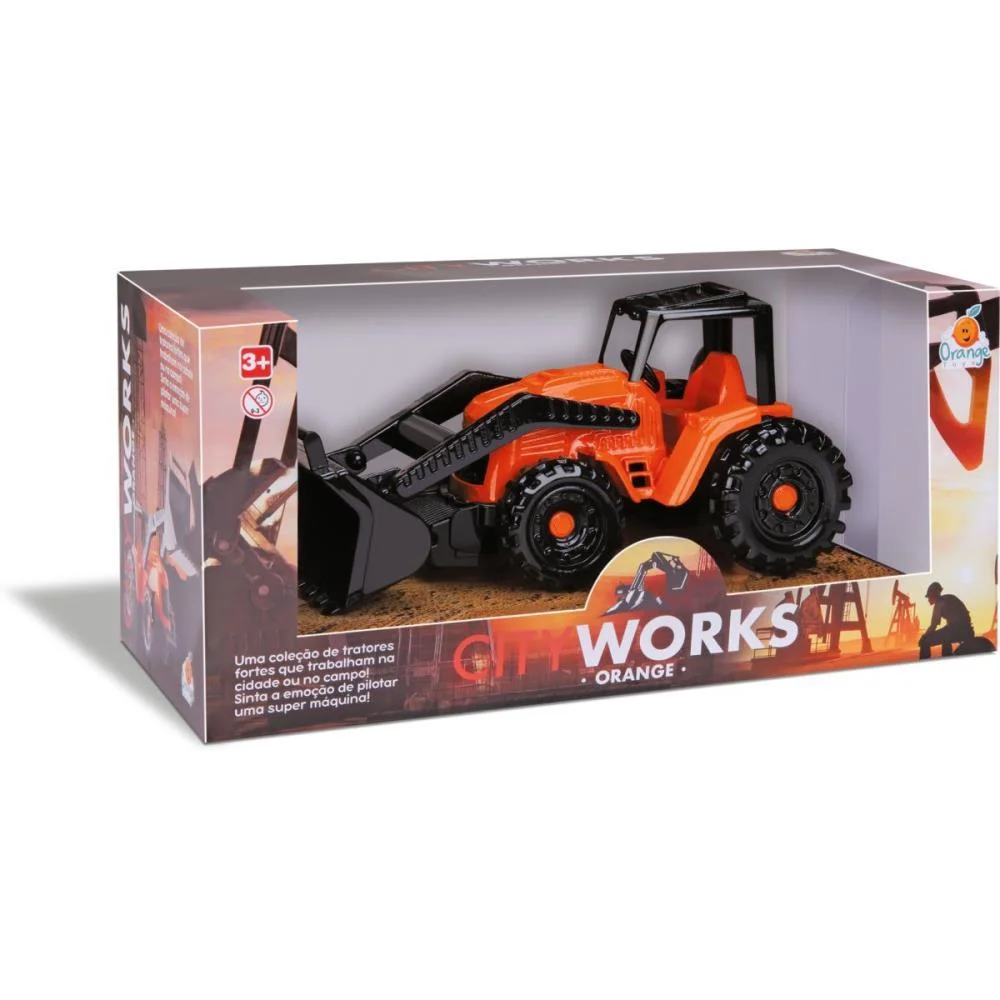 Trator City Work Carregadeira Orange Toys - imagem 3