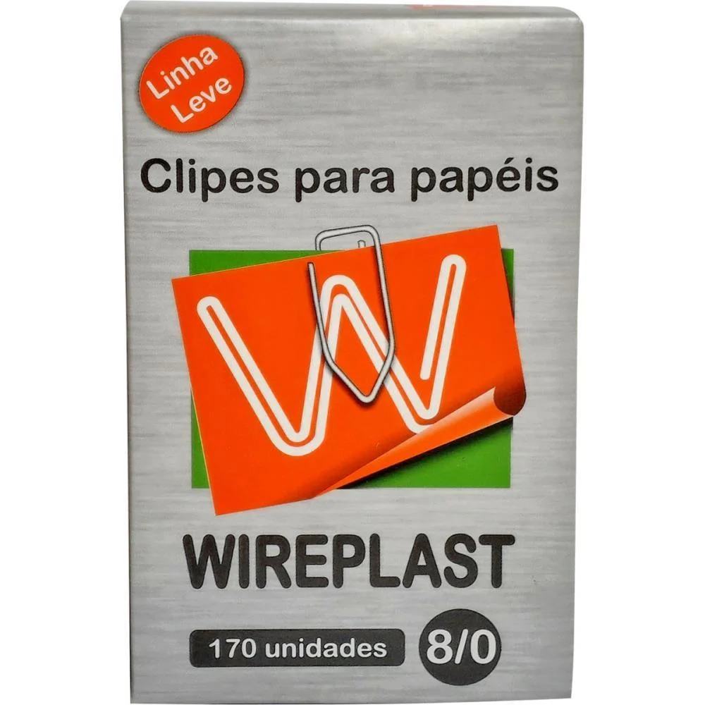 Clipe Galvanizado Aco 8/0 Linha Leve C/170 Un. Wireplast (Caixa) - imagem 2