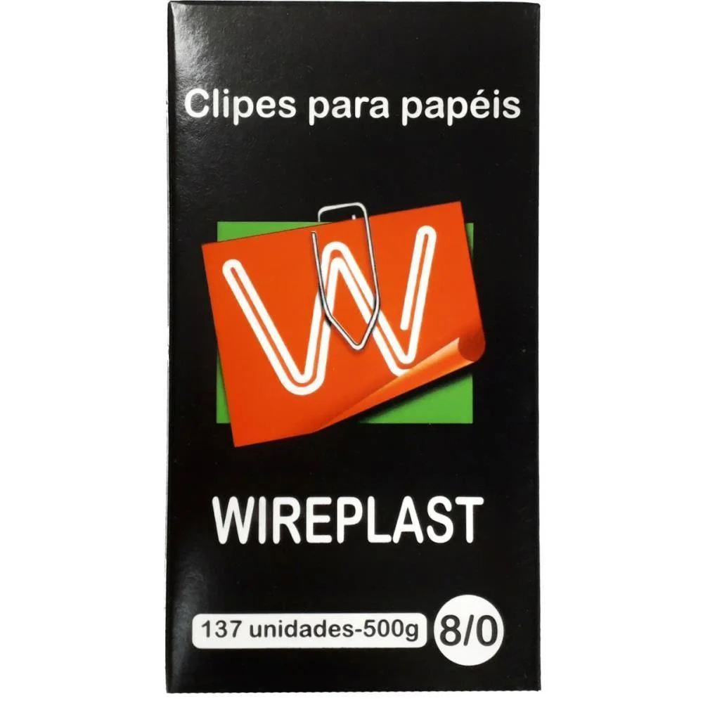 Clipe Galvanizado Aco 8/0 500G Wireplast (Caixa) - imagem 2