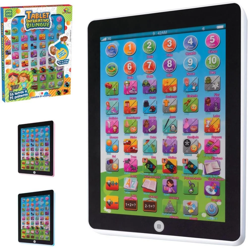 Brinquedo Diverso Tablet Interativo Bilingue 3 Art Brink - imagem 5