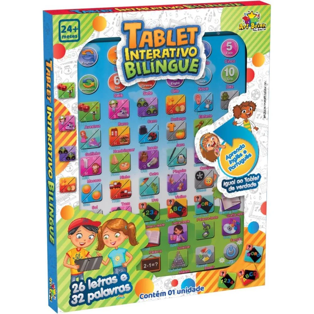 Brinquedo Diverso Tablet Interativo Bilingue 3 Art Brink - imagem 6