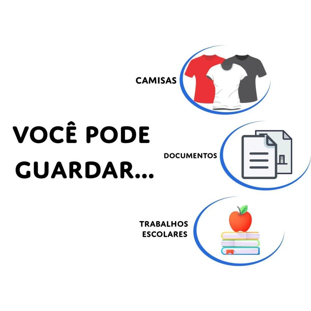 Caixa Organizadora Padrao Camisa Azul Dello - imagem 5