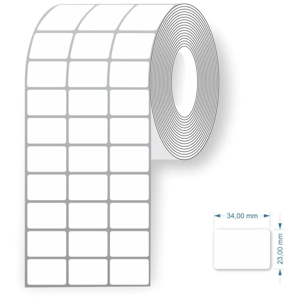 Etiqueta Para Codigo De Barras Couche 34X23X30M 3Carreiras Grespan (Rolo) - imagem 3