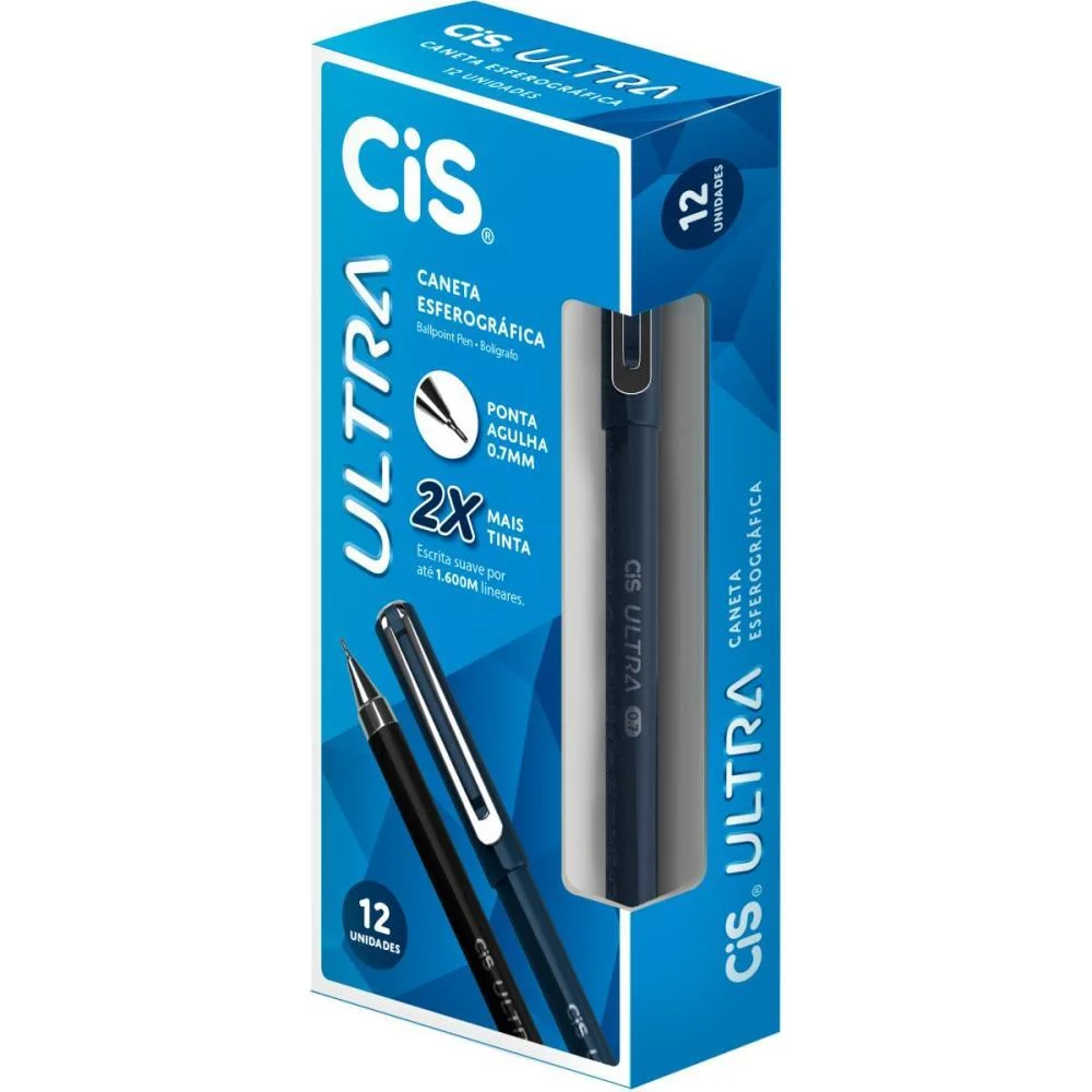 Caneta Esferografica Cis Ultra 0.7Mm Az Sertic (Cx.c/12) - imagem 2