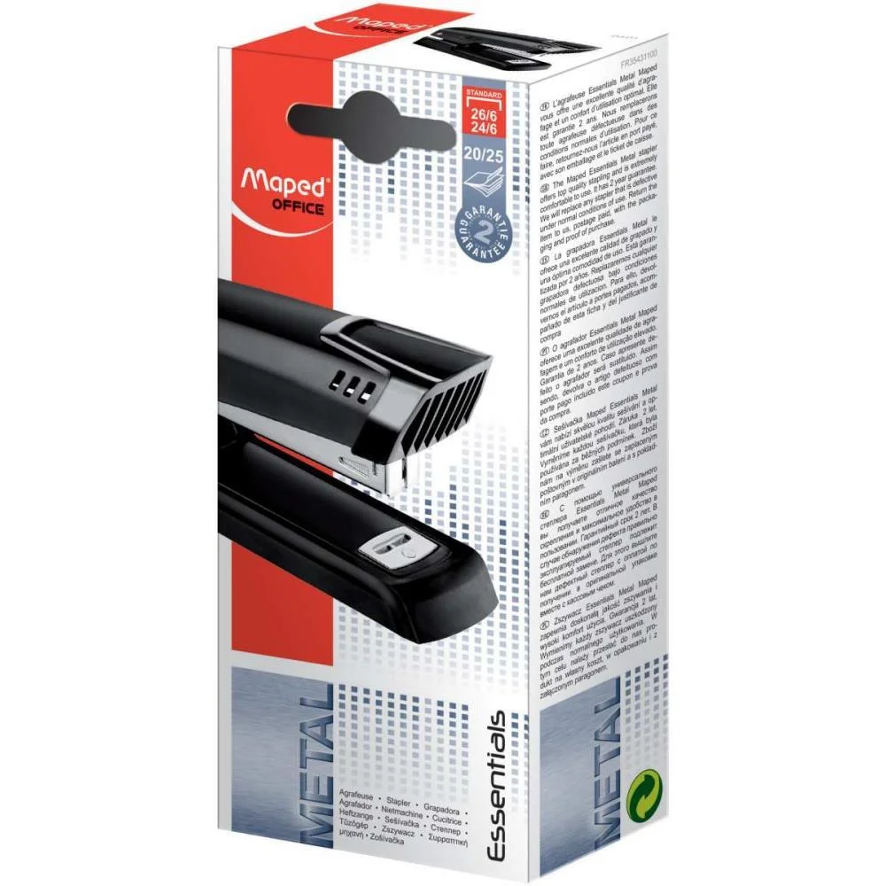 Grampeador Metal Essentials 3543 Pt.fosco 25F Maped - imagem 4