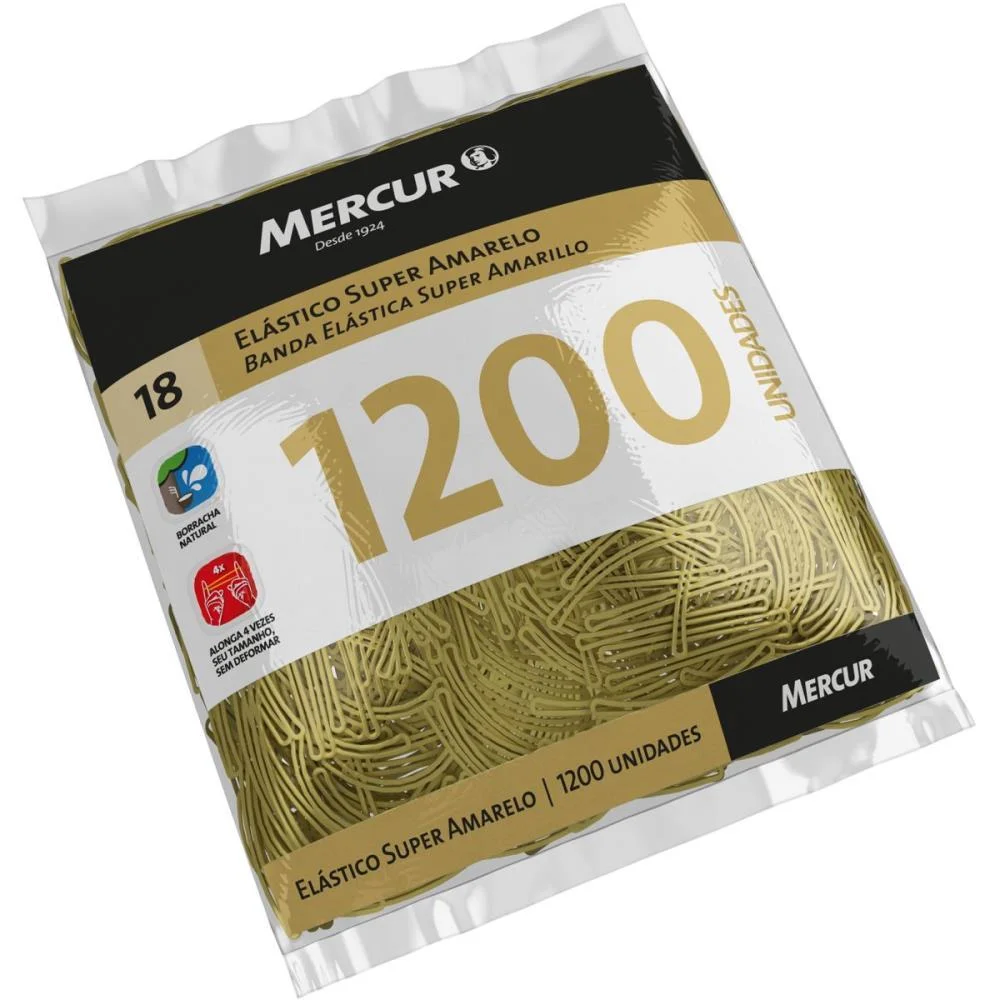 Elastico Amarelo N.18 Super 1200Pcs Mercur (Pacote) - imagem 2