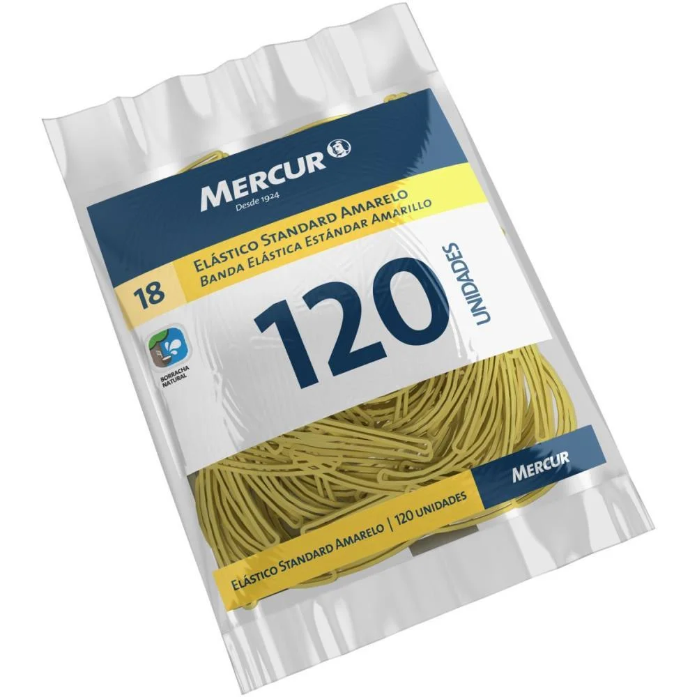 Elástico Amarelo N.18 Standard 120Pcs Mercur - imagem 3