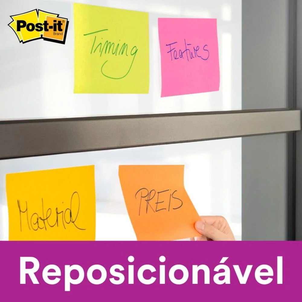 Bloco De Recado Post-It 76X76Mm Azul 45Fls. 3M - imagem 7