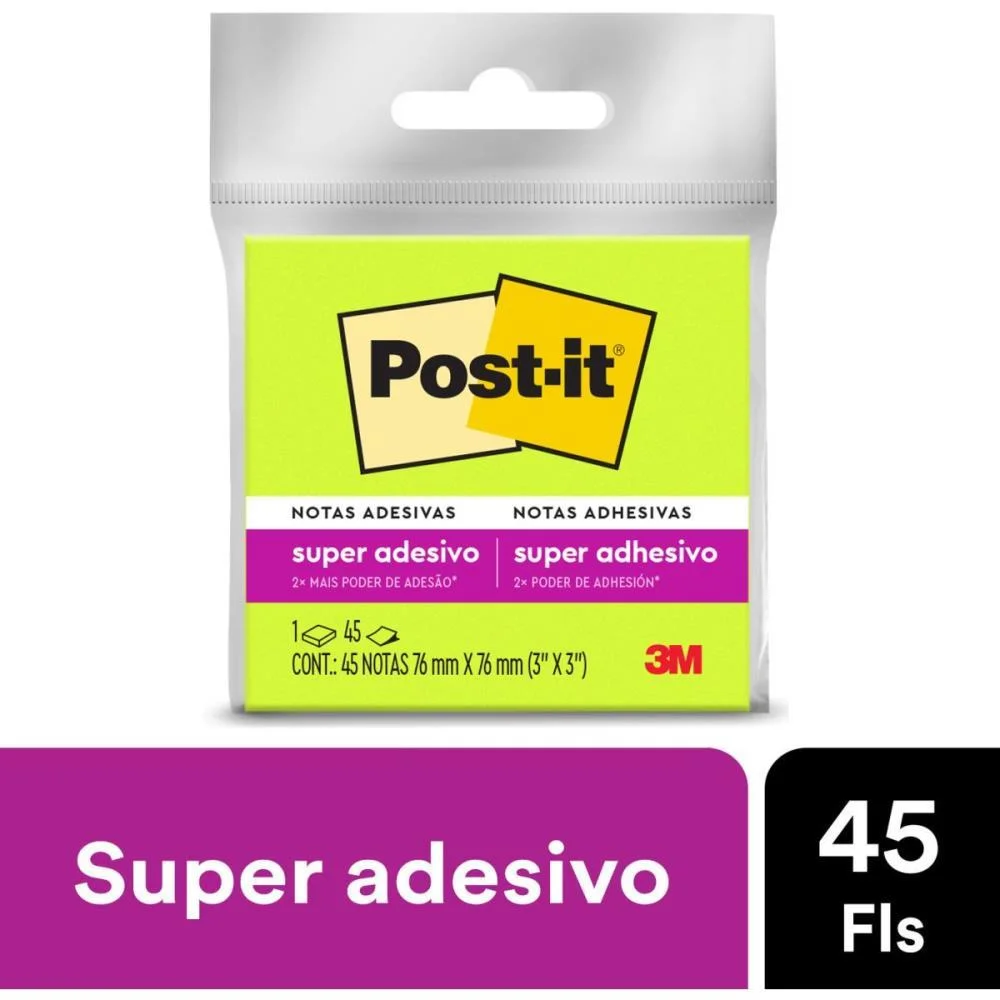 Bloco De Recado Post-It 76X76Mm Verde 45Fls. 3M - imagem 4