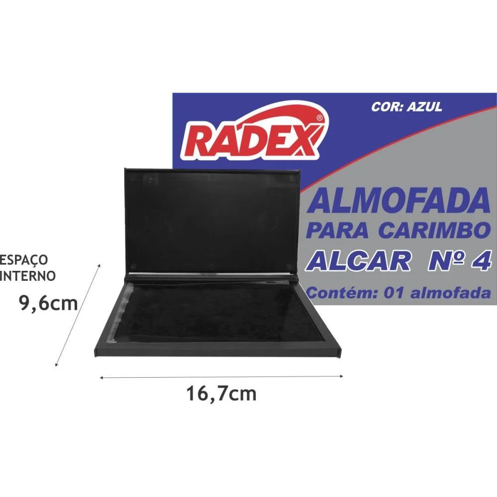 Almofada Carimbo N.4 Azul Radex - imagem 3