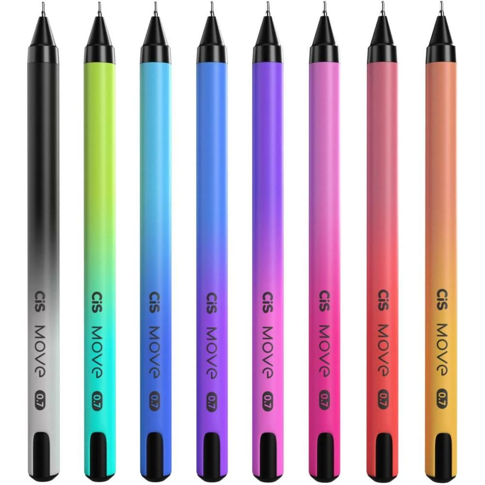 Caneta Esferografica Cis Move 0.7Mm 8 Cores Sertic C/ 24 Unidades - imagem 4