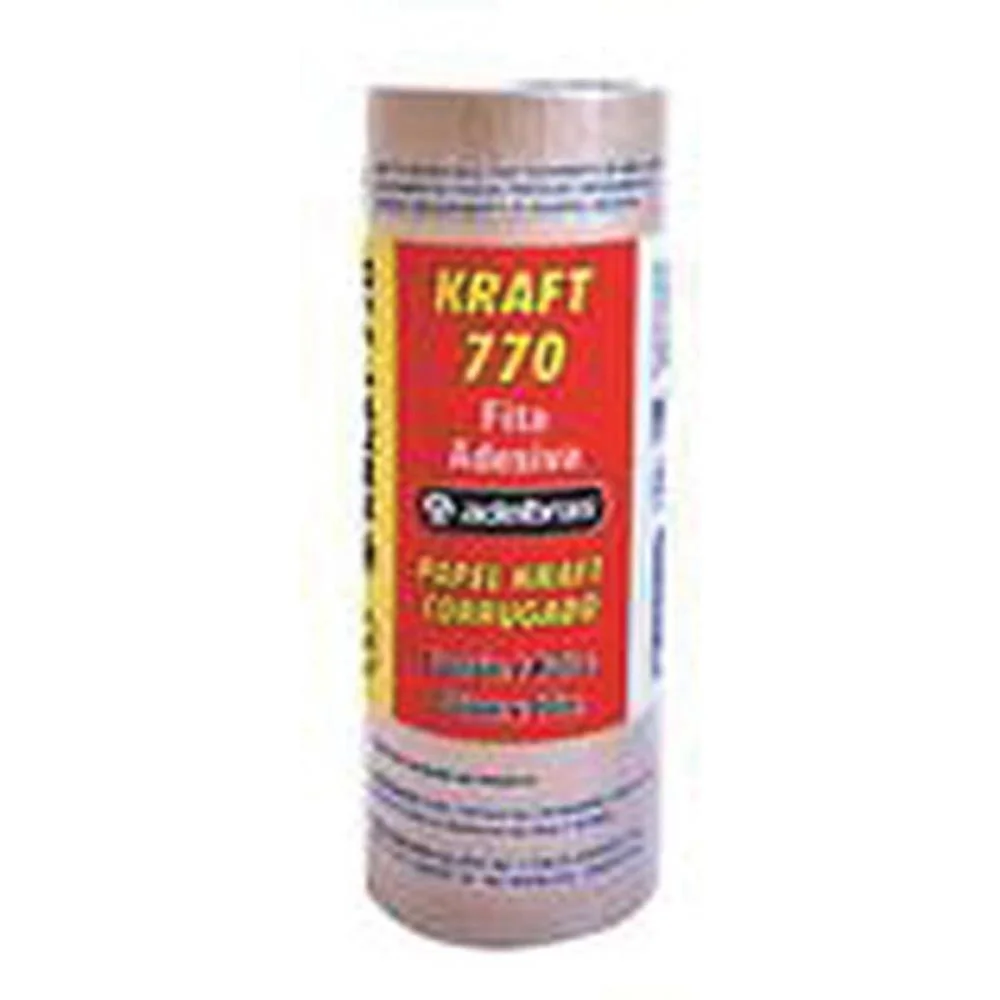 Fita Para Empacotamento Papel Kraft 770 36Mmx10Mts Adelbras (Pct.c/07) - imagem 4