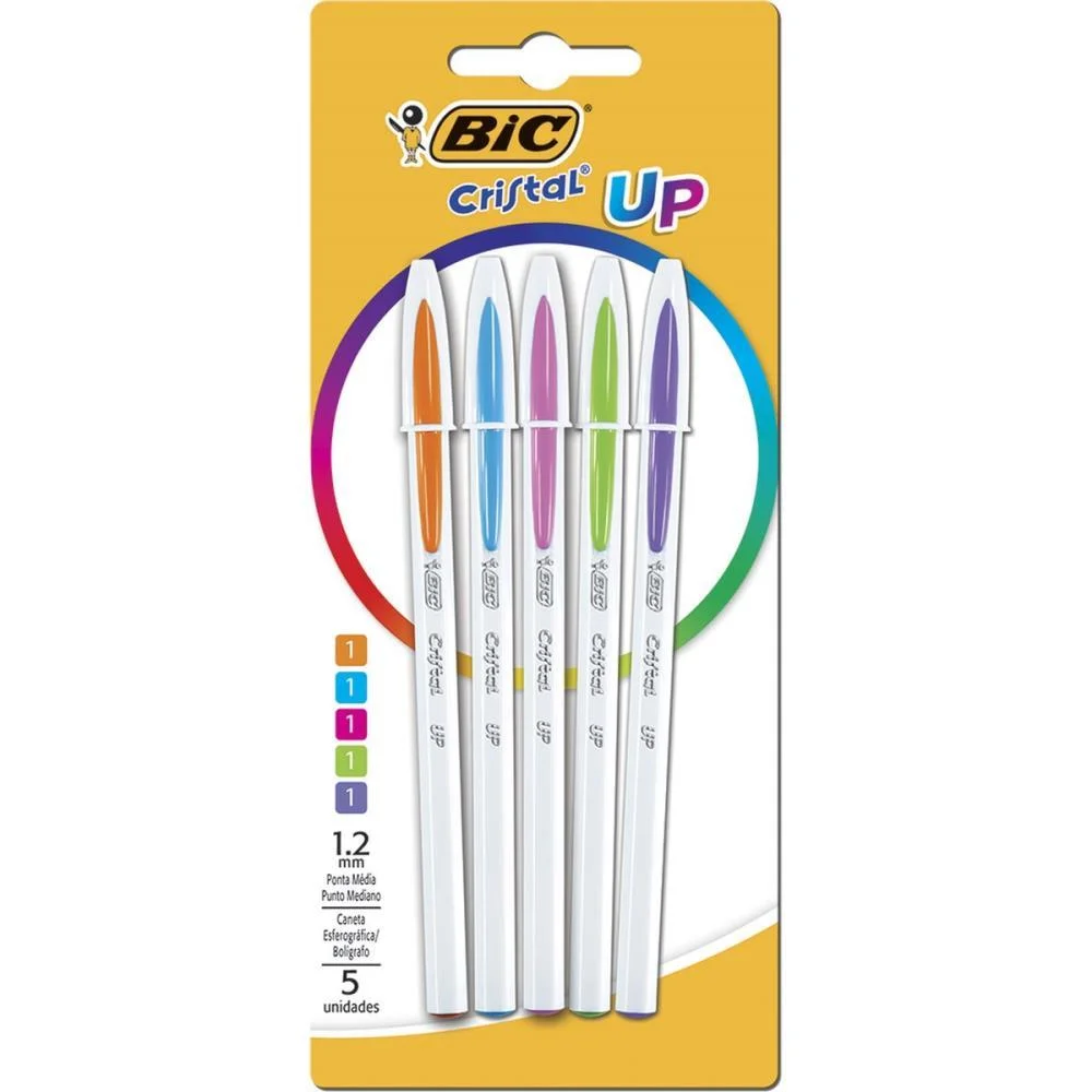 Caneta Esferografica Cristal Up Colors 05 Cores Bic (Bl.c/05) - imagem 3