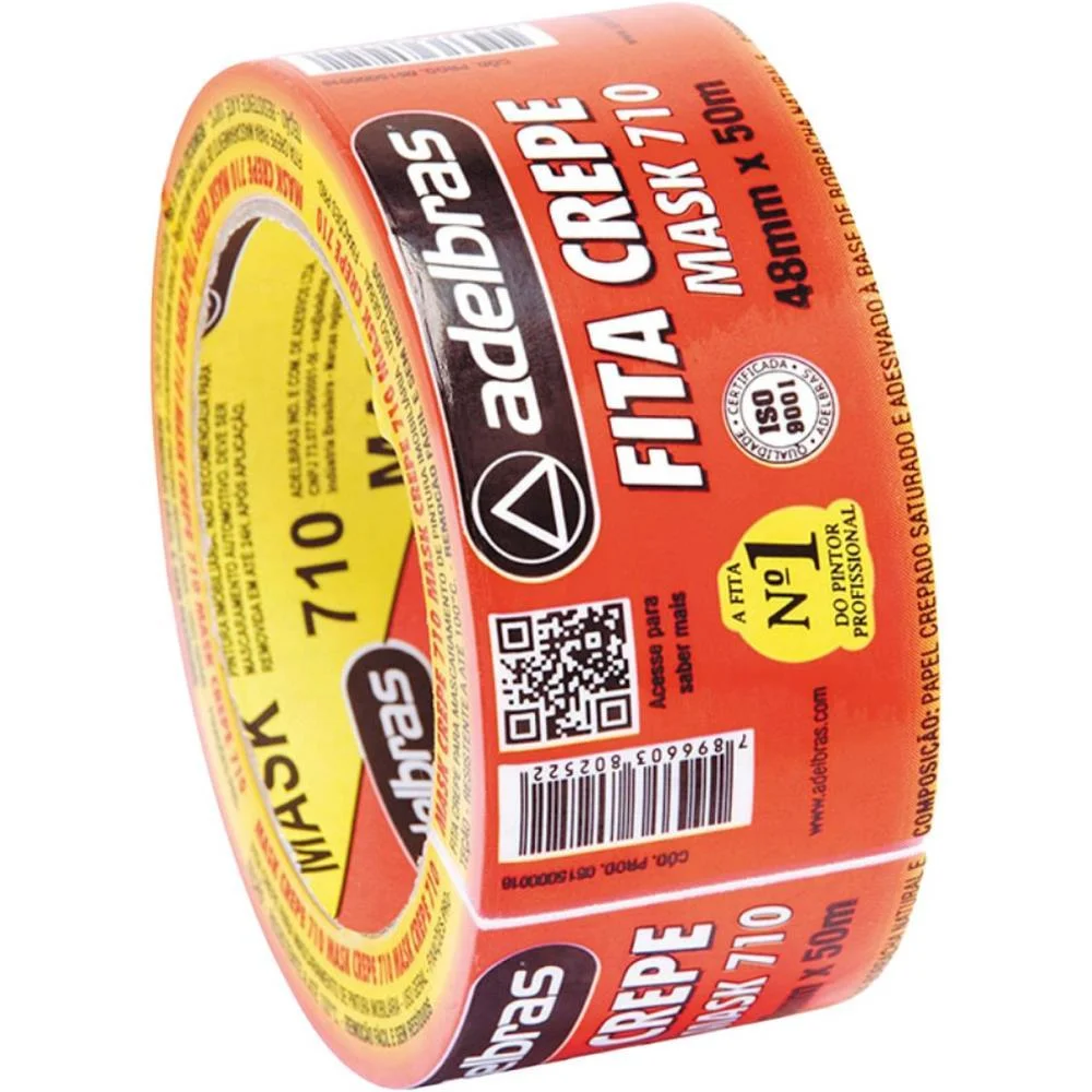 Fita Crepe 710 Mask Crepe 48Mmx50M Adelbras - imagem 2
