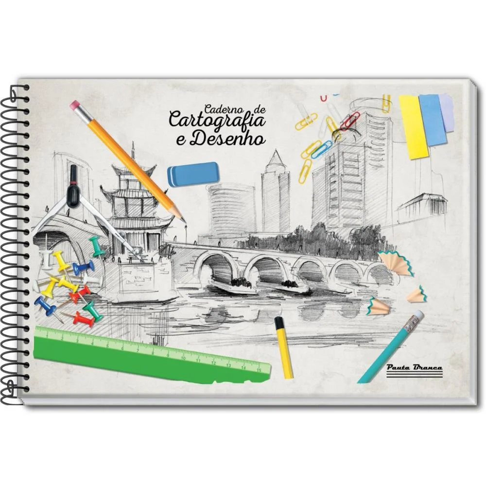 Caderno Desenho Universitario 96Fls. Pauta Branca (Pct.c/10) - imagem 4