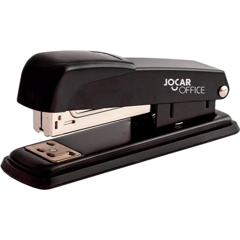 Grampeador Metal P/25Fls Jocar Preto Base 13Cm Leonora - imagem 2