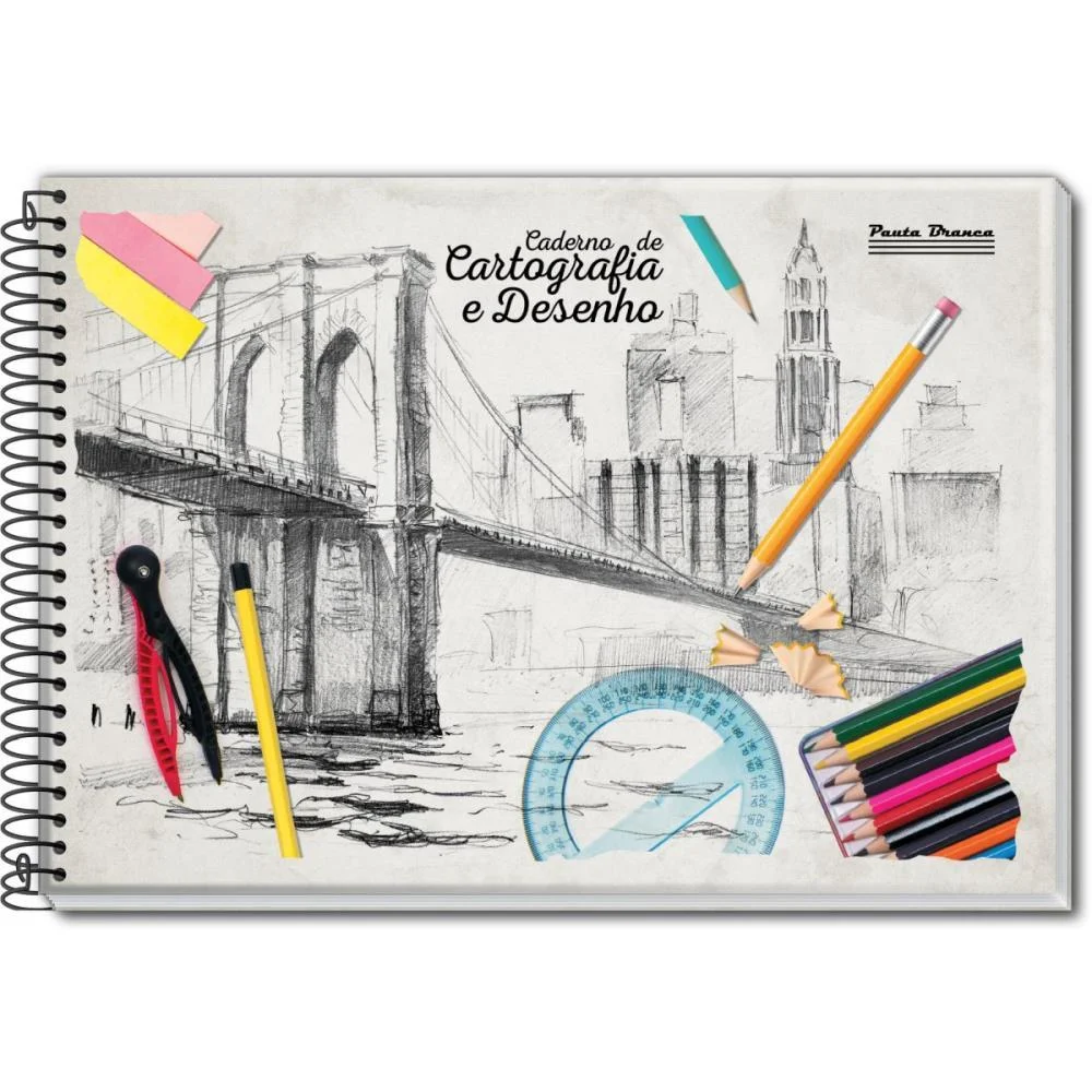 Caderno Desenho Univ Capa Dura 60Fls. Espiral Pauta Branca (Pct.c/04) - imagem 6