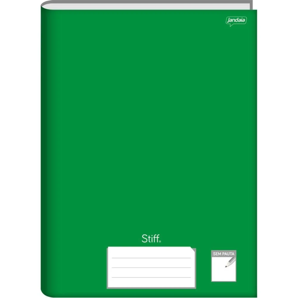 Caderno Brochurao Sem Pauta Stiff 96 Folhas Verde Cd. Jandaia (Pct.c/05) - imagem 4