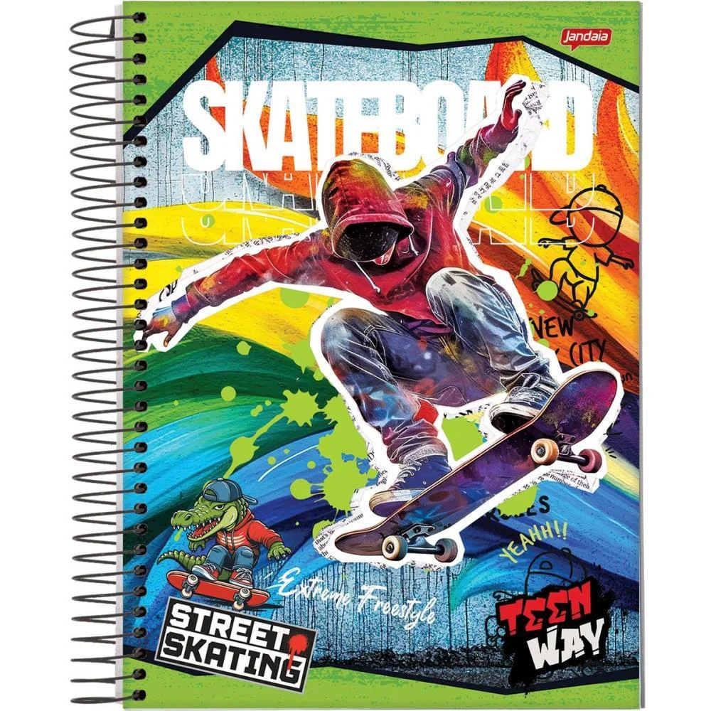 Caderno 10X1 Capa Dura Teen Way 200Fls. Jandaia (Pct.c/04) - imagem 6