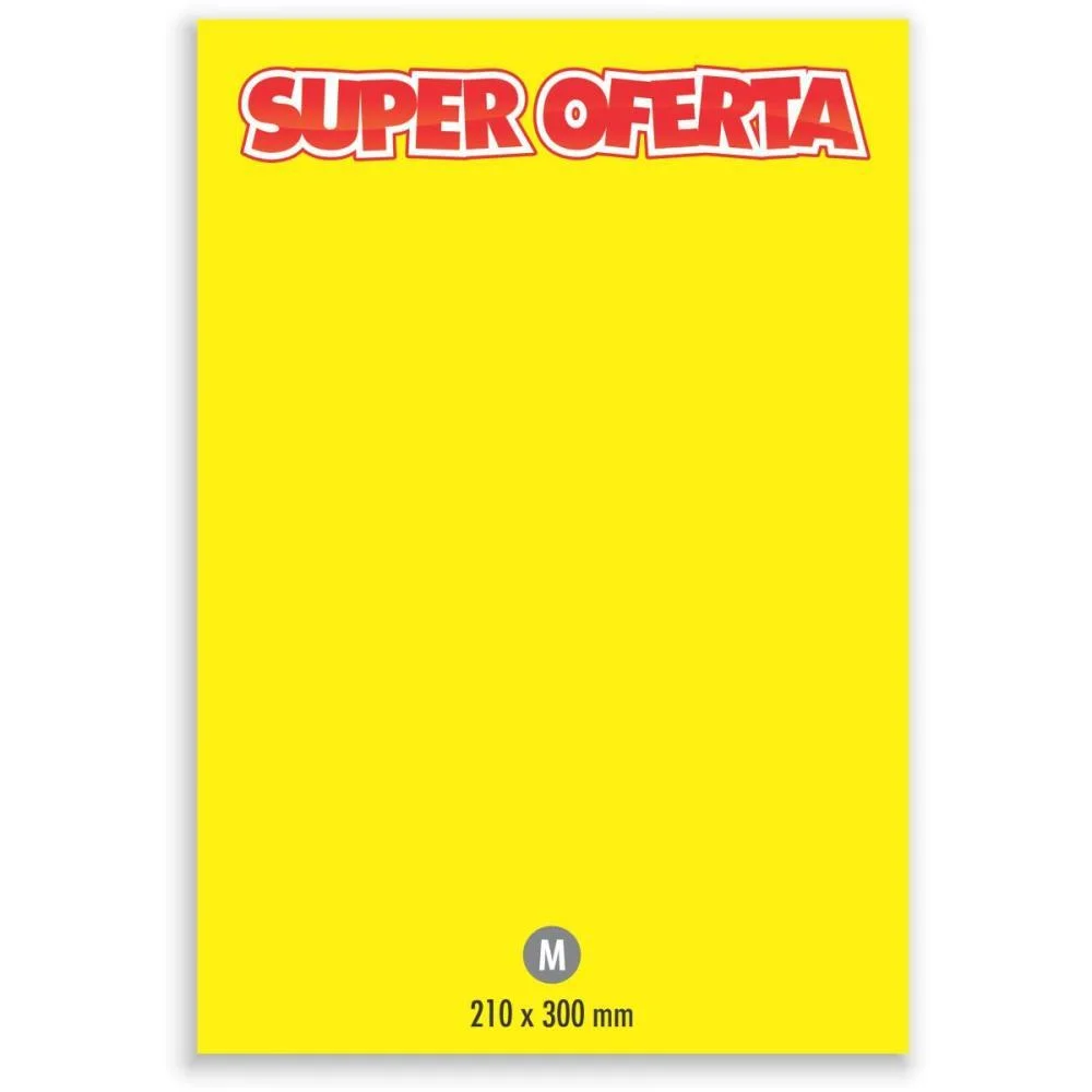 Cartaz Para Marcacao Oferta Medio 30X21Cm. Amarelo Grespan (Pct.c/10) - imagem 2