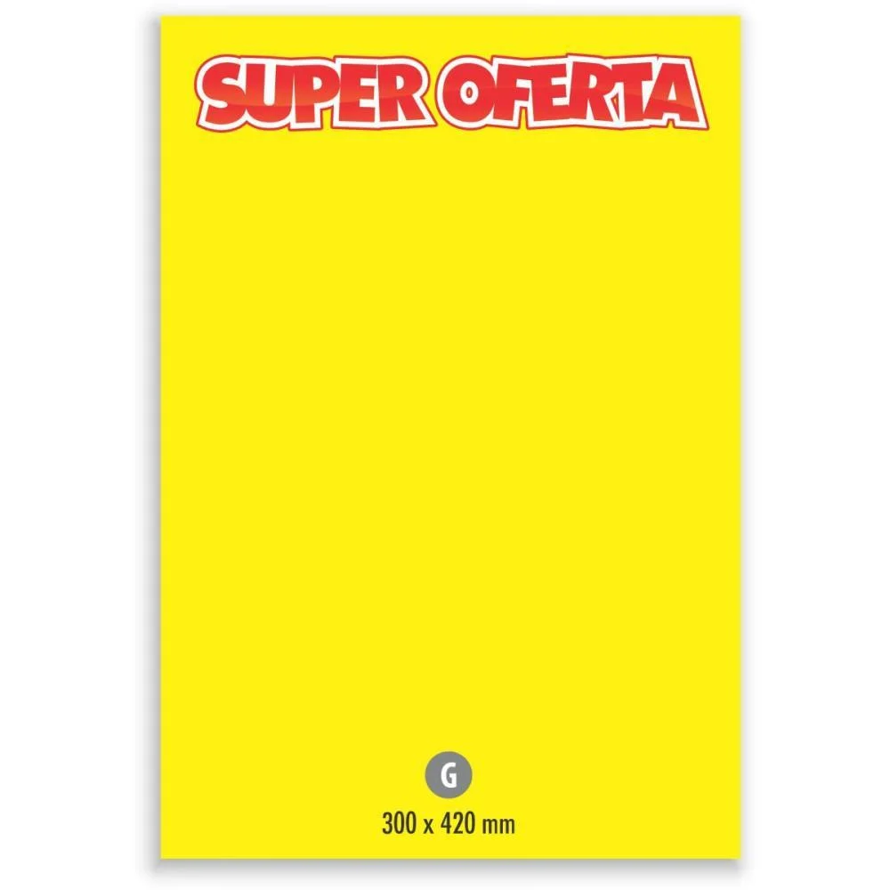 Cartaz Para Marcacao Oferta Grande 30X42Cm. Amarelo Grespan (Pct.c/10) - imagem 3