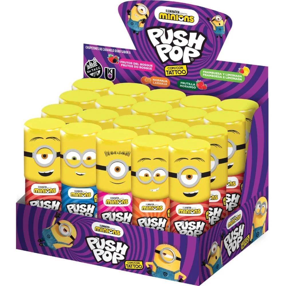 Doce Minions Push Pop Bazooka Candy C/ 20 Unidades - imagem 3