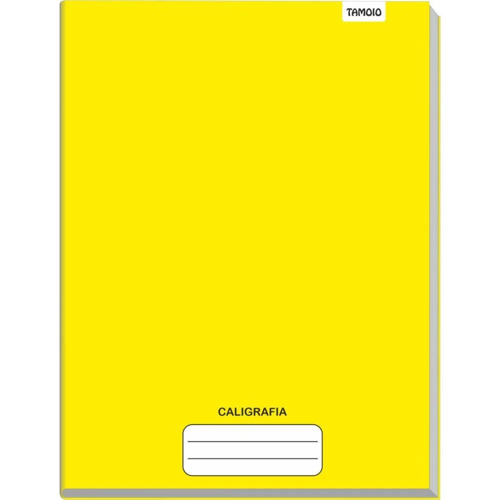 Caderno Caligrafia Capa Dura Liso 48Fl Brochurao Amarelo Tamoio (Pct.c/05) - imagem 3