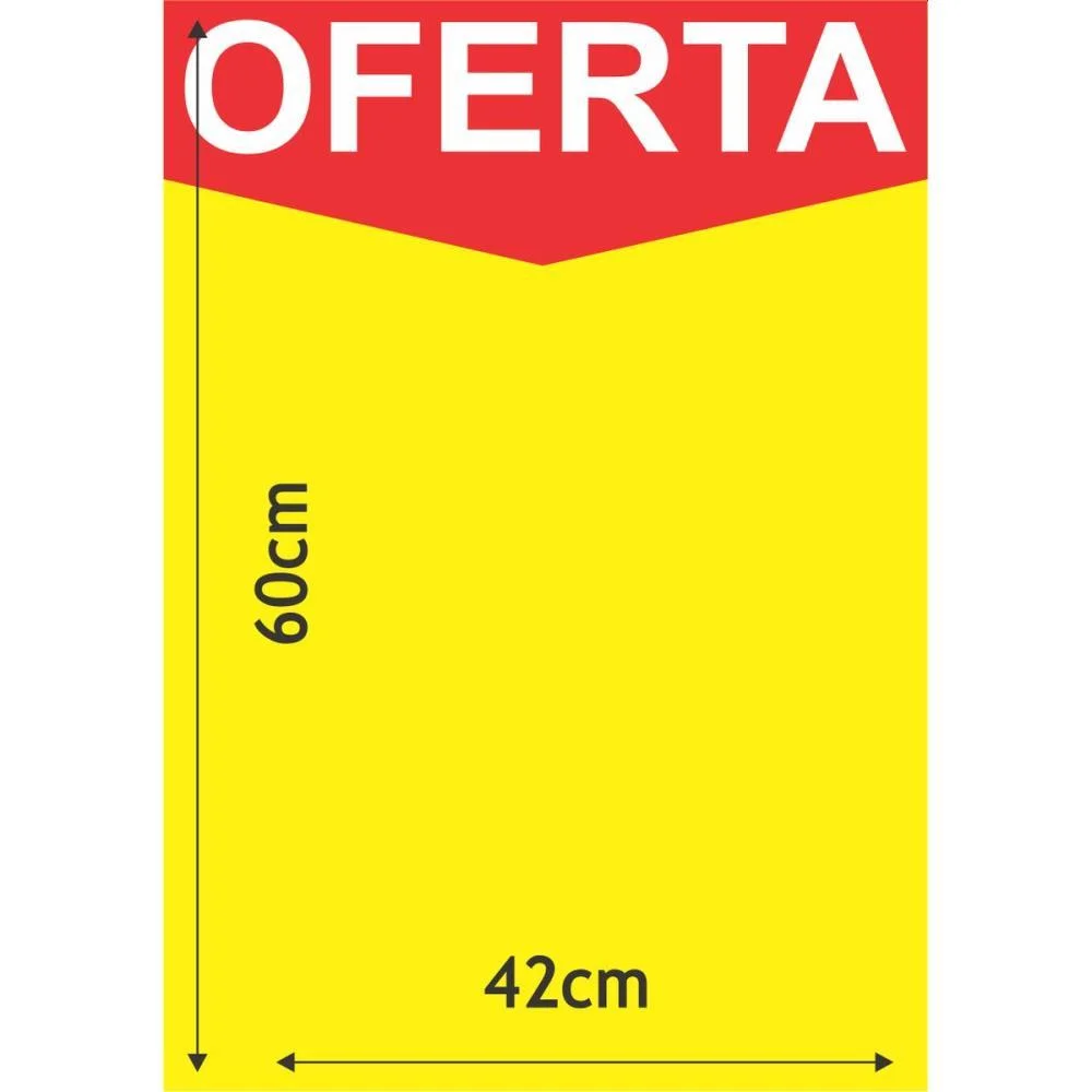 Cartaz Para Marcacao Oferta Amarelo A2 250G 42X60Cm Radex C/ 100 Unidades - imagem 3