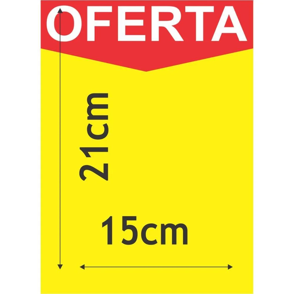 Cartaz Para Marcacao Oferta Amarelo A5 250G 15X21Cm Radex C/ 100 Unidades - imagem 3