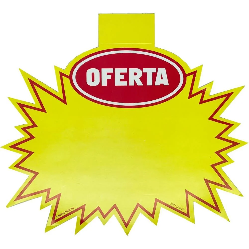 Cartaz Para Marcacao Splash Oferta Amarelo 23X27Cm Radex C/ 100 Unidades - imagem 3