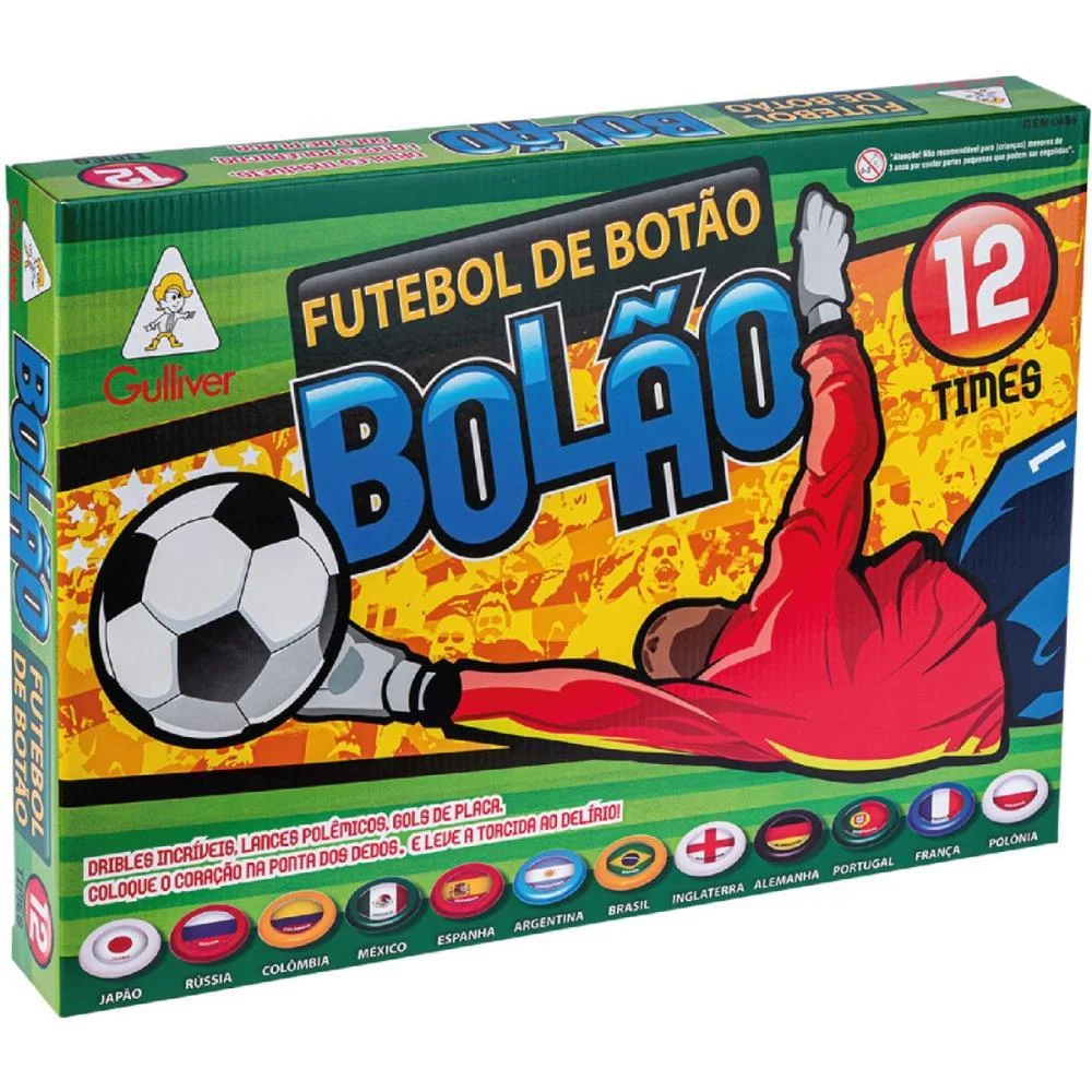 Futebol De Botao 12 Times Classicos Gulliver - imagem 5