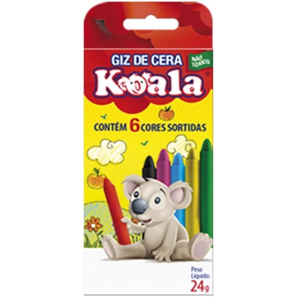 Giz De Cera Fino 06 Cores Koala Delta (Pct.c/24) - imagem 2