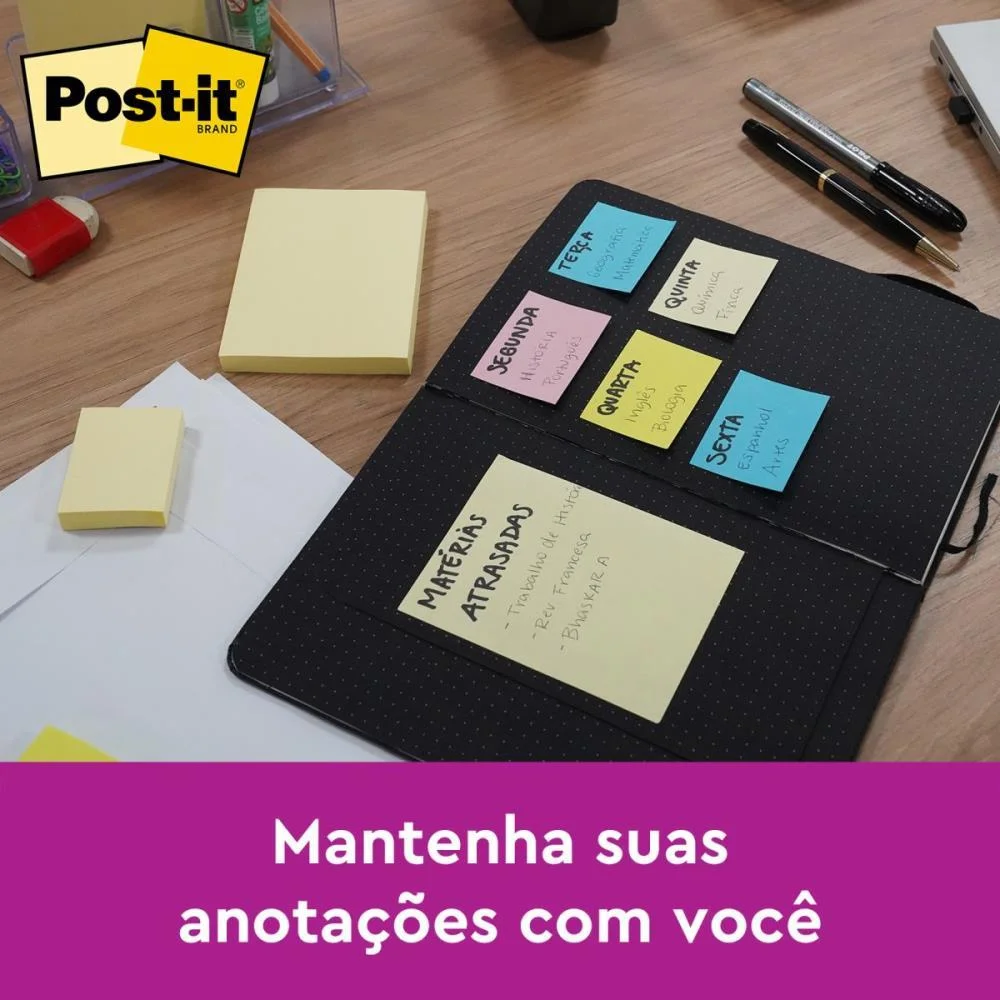 Bloco De Recado Post-It 657 Amarelo 76X102Mm C/100Fls 3M - imagem 5