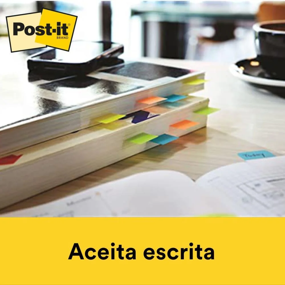 Bloco Marcador Pagina Adesivo Flags 4 Cores Papel 180F. 3M - imagem 5