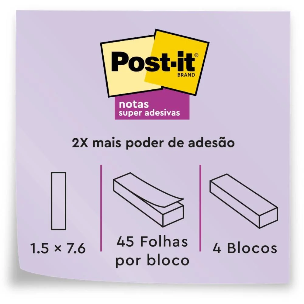 Bloco Marcador Pagina Adesivo Flags 4 Cores Papel 180F. 3M - imagem 7