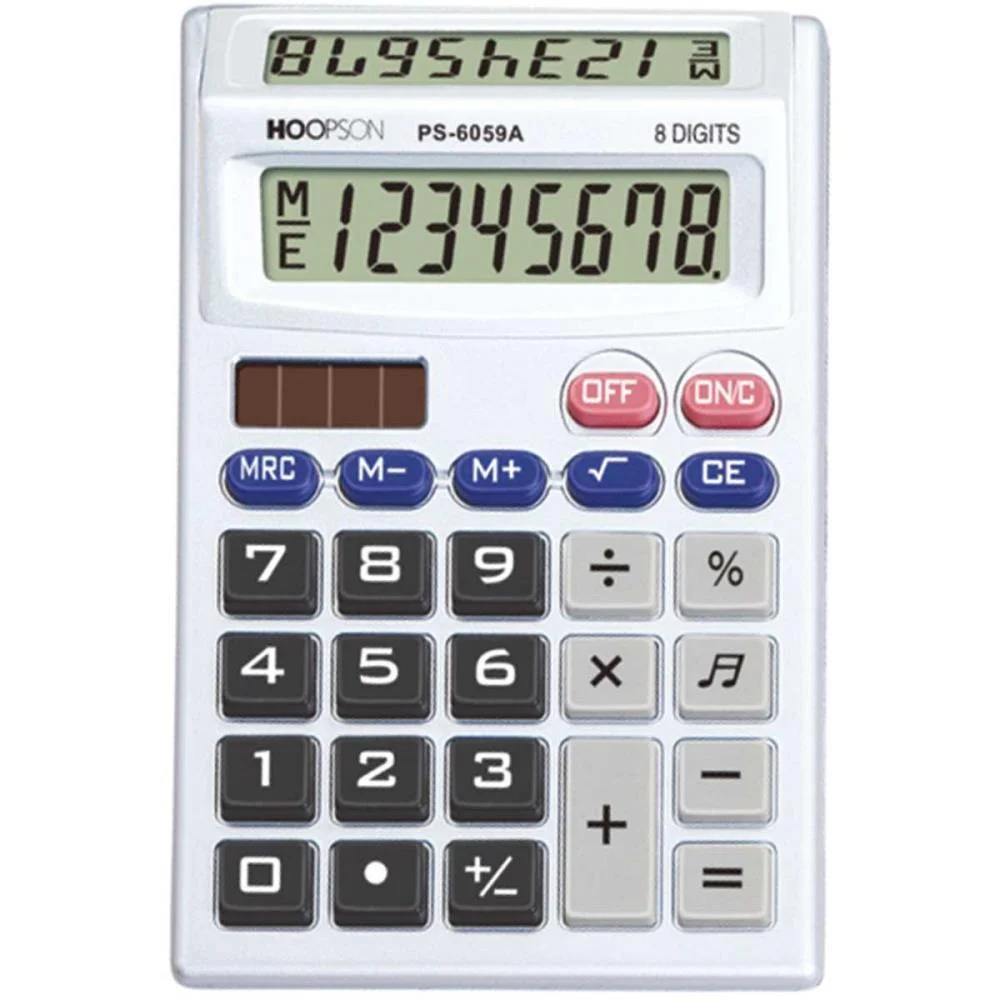 Calculadora De Mesa 8Digitos Pilha Visor Duplo Cz Mercoriental - imagem 2
