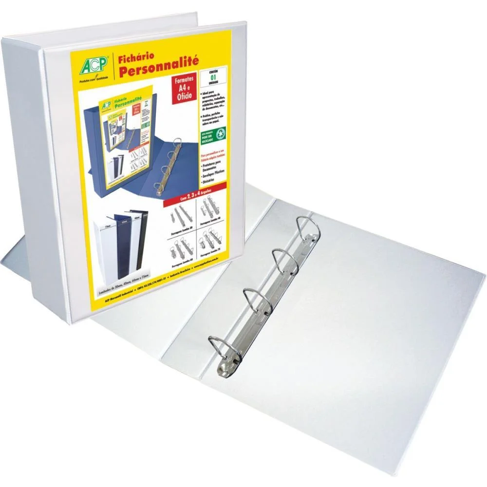 Fichario De Pvc Personalite Of.75Mm 4 Arg.br Acp - imagem 2
