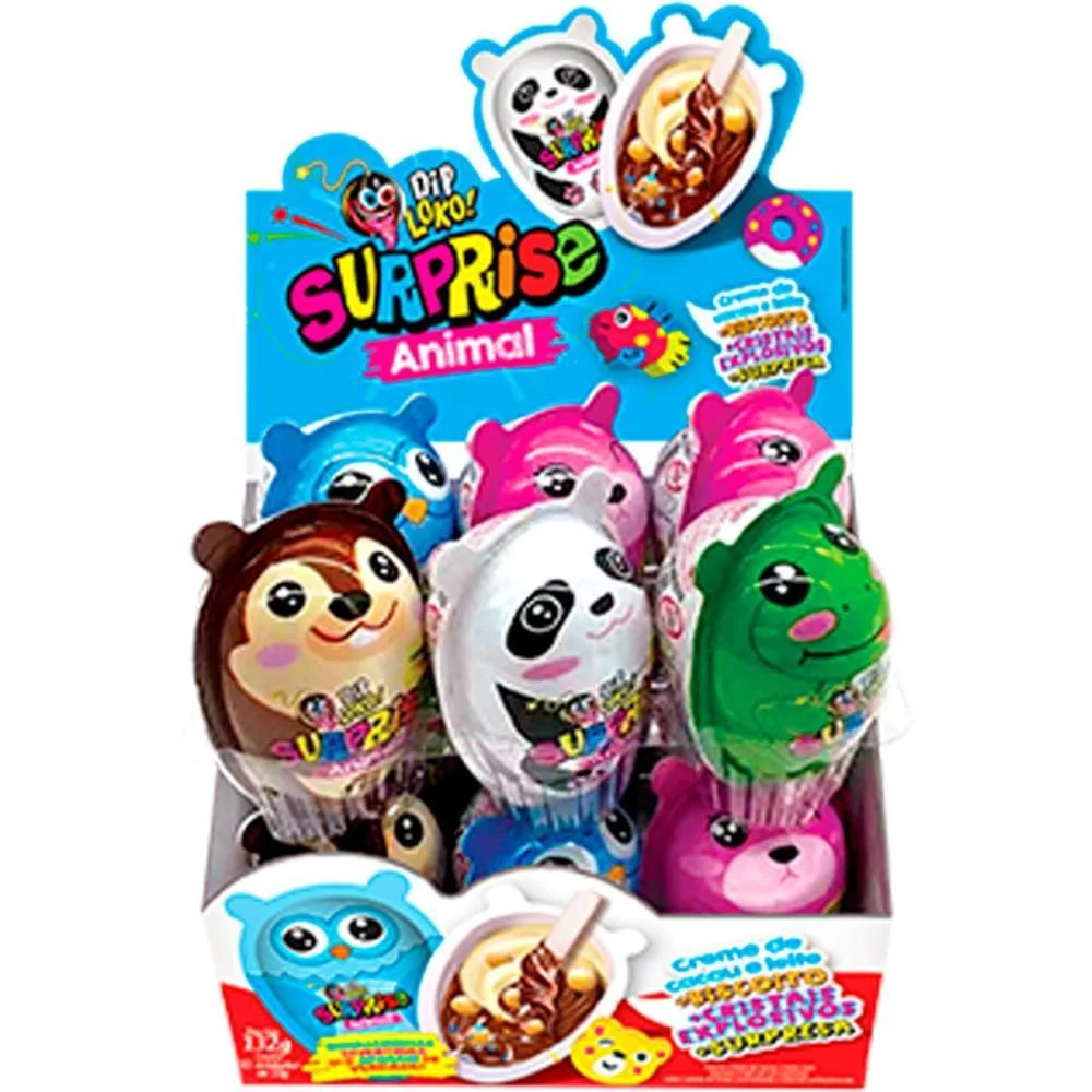 Doce Dip Loko Surprise Animal Danilla Foods C/ 12 Unidades - imagem 3