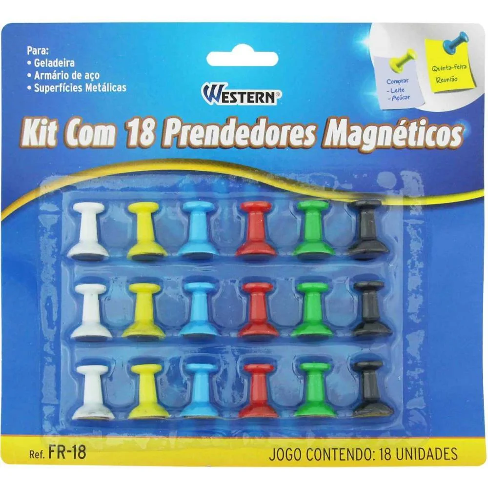 Ima Prendedor Magnetico Colorido Western (Bl.c/18) - imagem 4