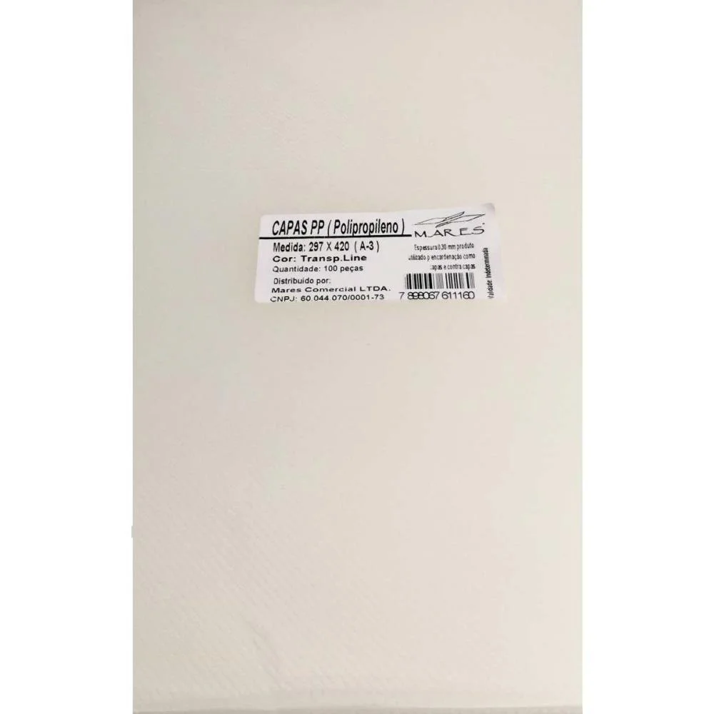 Capa Para Encadernacao A3 Transparente Line (0,30) Mares (Pct.c/50) - imagem 3